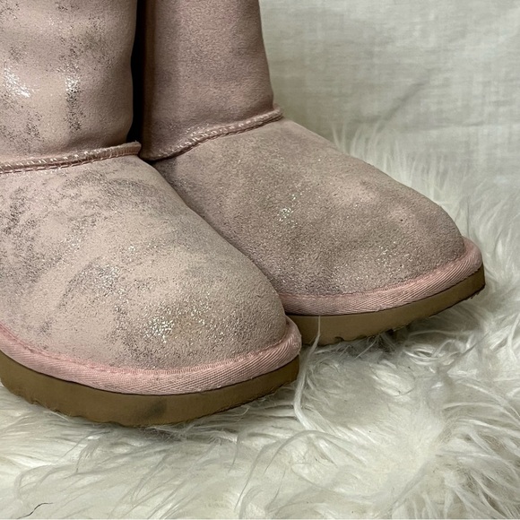 Big Kid's Ugg Classic II Shimmer Pink Metallic Boot US 3/ UK2 / EU 33 - Picture 3 of 9